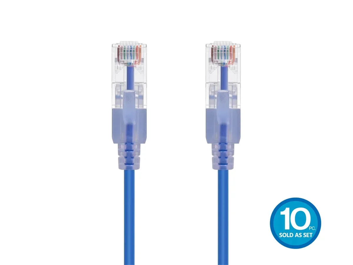 CABLE DE RED MONOPRICE SLIMRUN CAT6A 30FT AZUL (33256)